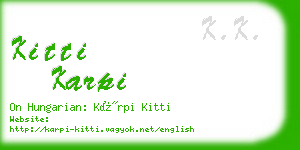 kitti karpi business card